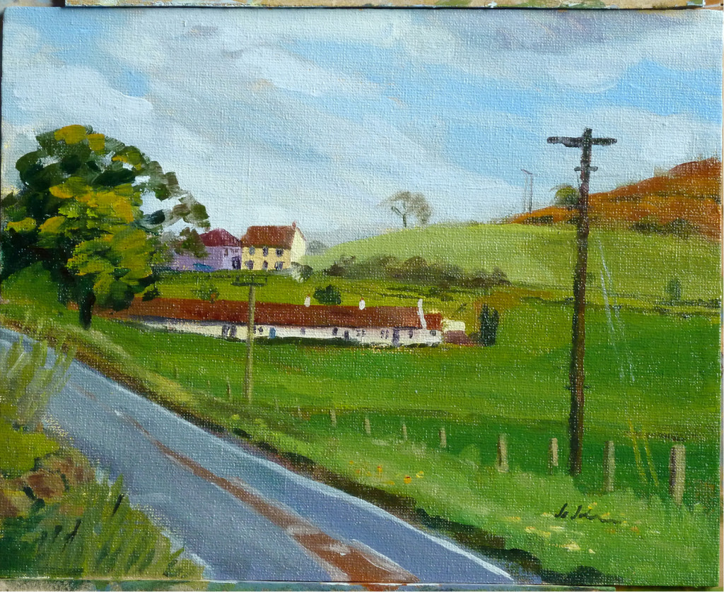 Painting of Rathillet Cottages