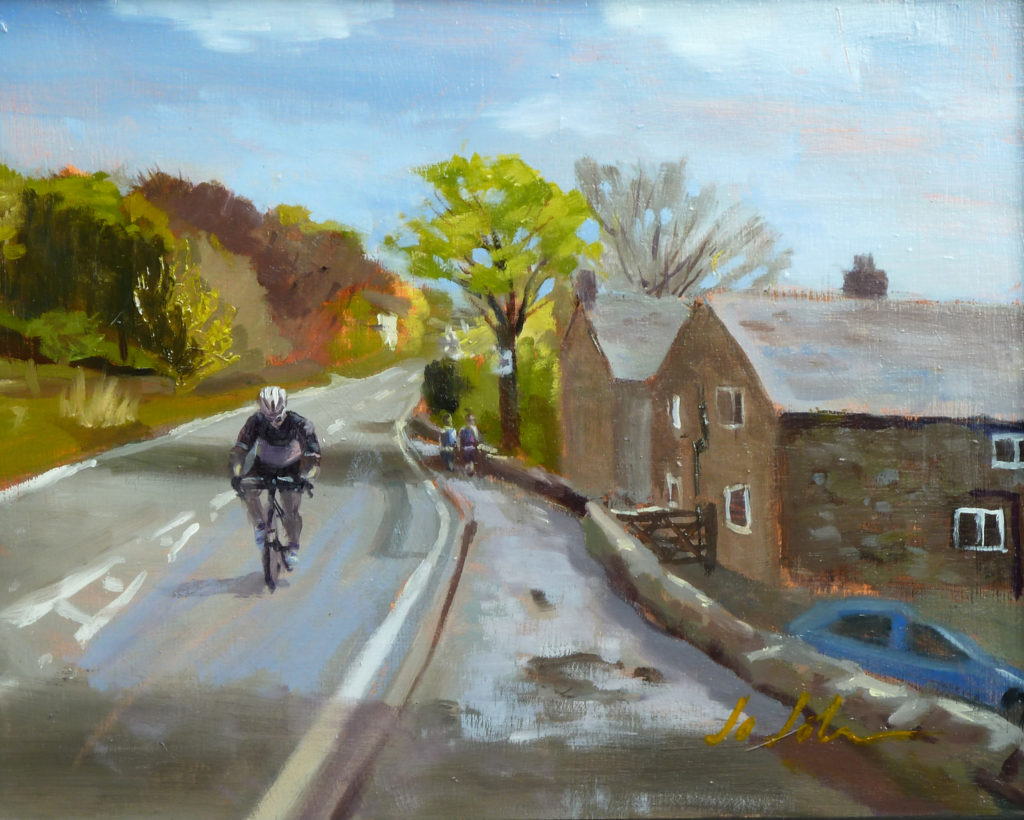 Painting of Manchester Road from Cold Springs Farm, Buxton